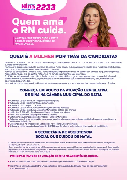 Folder, frente de Nina Souza 2233